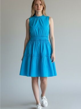 Lilly Pulitzer Turquoise Blue Sleeveless Tiered Dress